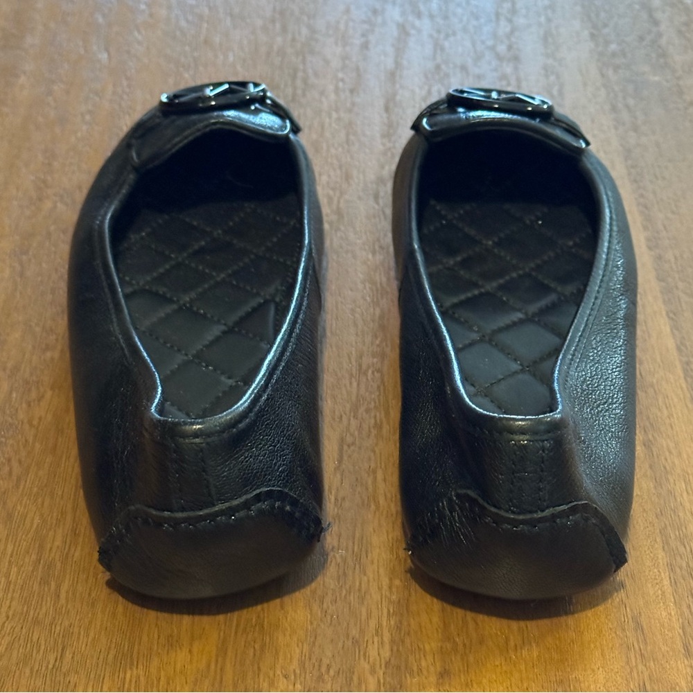 Michael Kors Black Quilted Leather Ballet Flats - Picture 4 of 9